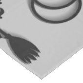 Vliegende heks tussen halve maan bij Halloween nac Tafelkleed (Gekanteld)