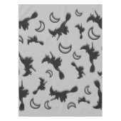 Vliegende heks tussen halve maan bij Halloween nac Tafelkleed (Voorkant)