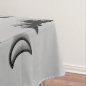 Vliegende heks tussen halve maan bij Halloween nac Tafelkleed (Voorbeeld)