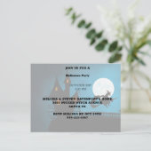 vliegende heks uitnodiging briefkaart (Staand voorkant)