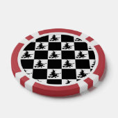 Vliegende Heks Zwart & Wit Geruit Poker Chips (Enkel)