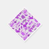 Vliegende heksen patroon.Paarse Servet (Hoek)