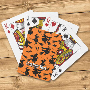 vliegende heksen patroon pokerkaarten