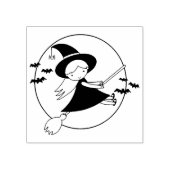 Vliegende heksje kunststempel rubberstempel (Afrduk)