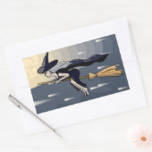 Vliegende hekstickers rechthoekige sticker (Envelop)