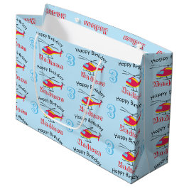 Vliegende helikopter Birthday Name & Age Groot Cadeauzakje