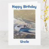 VLIEGENDE HOGE WENSEN VOOR OOM'S VERJAARDAG KAART (Gele Bloem)