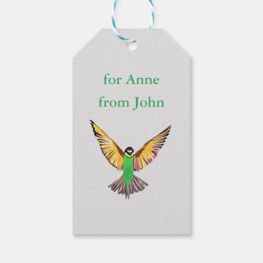 Vliegende hond cadeaulabel (Achterkant)