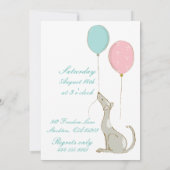 Vliegende hond en vogels - Kinderdagenuitnodiging Kaart (Achterkant)