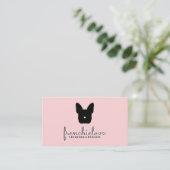 Vliegende hond logo simpel huisdier visitekaartje (Staand voorkant)