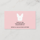 Vliegende hond logo simpel huisdier visitekaartje (Achterkant)