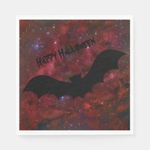 Vliegende hond van Bloody Red Sky Halloween Napkin Servet