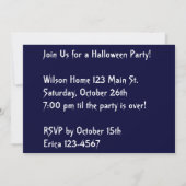 Vliegende hond van Eerie Blue Night | Halloween Kaart (Achterkant)