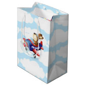 Vliegende hond | Verjaardag jongen Medium Cadeauzakje (Achterkant Gekanteld)