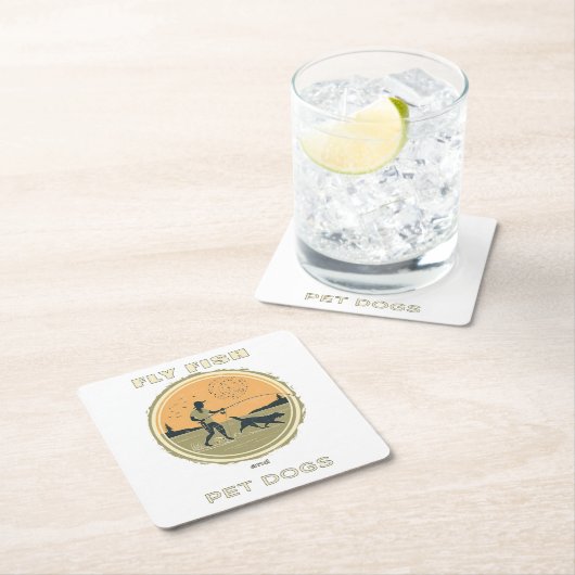 Vliegende honden en katten - Een vliegontwerp Kartonnen Onderzetters (Insitu)