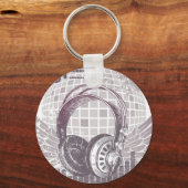 Vliegende hoofdtelefoon sleutelhanger (Voorkant)