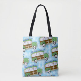 Vliegende houtwagons tote bag