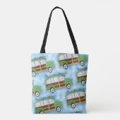 Vliegende houtwagons tote bag (Achterkant)