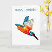 Vliegende Ijsvogel Kaart (Gele Bloem)