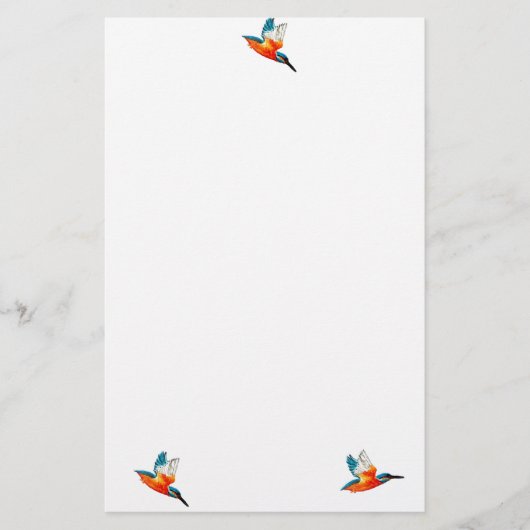 Vliegende ijsvogels briefpapier (Voorkant)
