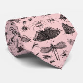  vliegende insecten en keelholten Entomologie Roze Stropdas (Opgerold)