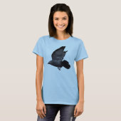 Vliegende Jackdaw, Crow-lover Design T-shirt (Voorkant volledig)