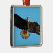 Vliegende Kale Adelaar roofvogel kunst Metalen Ornament (Rechts)