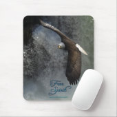 Vliegende kale arend & waterval Mousepad Muismat (Met muis)