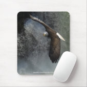 Vliegende kale arend & waterval Mousepad Muismat (Met muis)