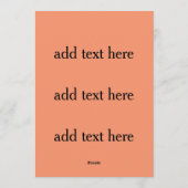 Vliegende kalkoen vliegtuig Pompoen Appel Peer Mai Feestdagenkaart (Achterkant)