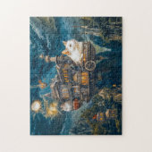Vliegende kasteelkatten Steampunknacht Legpuzzel (Verticaal)