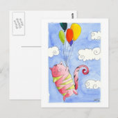 Vliegende kat briefkaart (Voorkant / Achterkant)