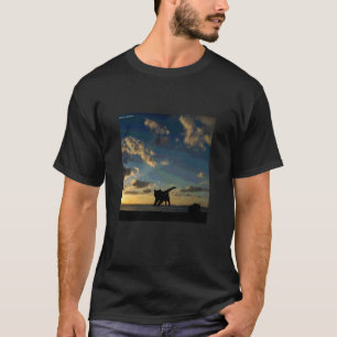 vliegende kat silhouet_001 t-shirt
