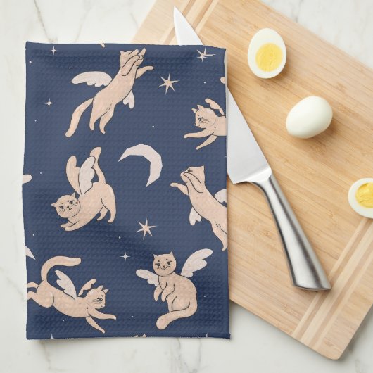 Vliegende Kat Sterrenstelsel  Theedoek (Quarter Fold)