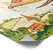 Vliegende katten door Louis Wain Poster (Hoek)