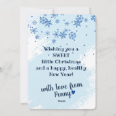 Vliegende kerst cookie engelen vakantie bakken feestdagenkaart (Achterkant)