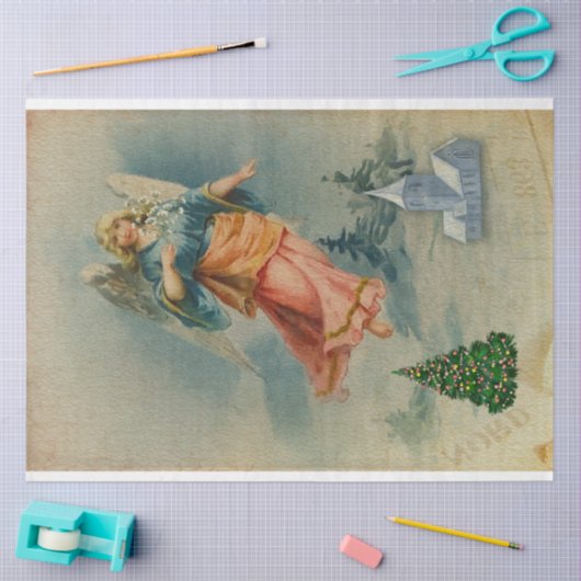 Vliegende kerstengel tissuepapier (Craft)