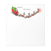 Vliegende Kerstman en rendier Notitieblok (Voorkant)