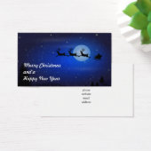 Vliegende kerstman en zijn rendier visitekaartjes (Bureau)