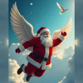 Vliegende Kerstman  Feestdagenkaart