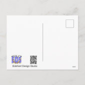 Vliegende Kerstman in rendier-slee kerst Briefkaar Feestdagenkaart (Achterkant)