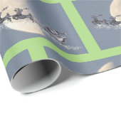 Vliegende Kerstman Kerst Inpakpapier (Rol Hoek)