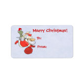 Vliegende kerstman met gator etiket (Voorkant)