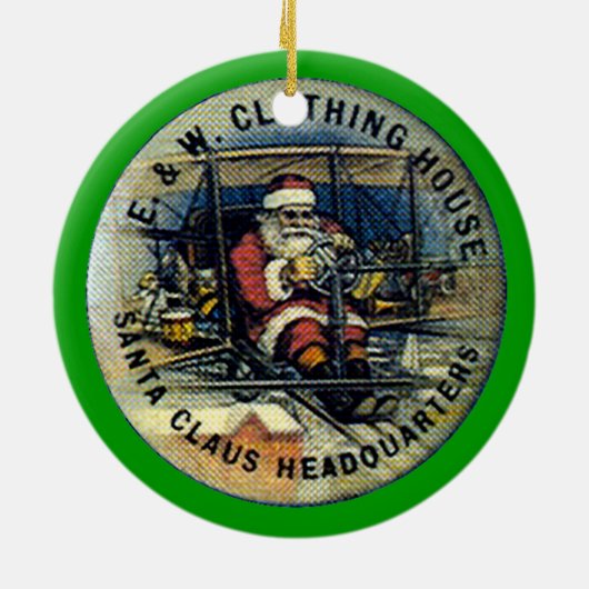 Vliegende kerstman - Ornament (Achterkant)