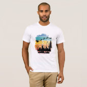 Vliegende kerstman t-shirt (Voorkant volledig)