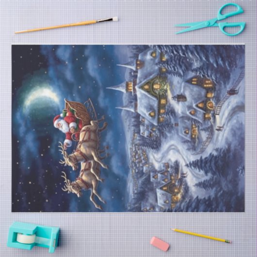 Vliegende kerstman tissuepapier (Craft)