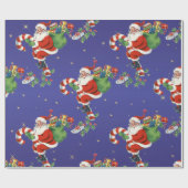  vliegende kerstman - Vrolijk kerstfeest Cadeaupapier (Vlak)