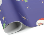  vliegende kerstman - Vrolijk kerstfeest Cadeaupapier (Rol Hoek)