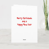Vliegende Kerstvarken Kaart (Achterkant)