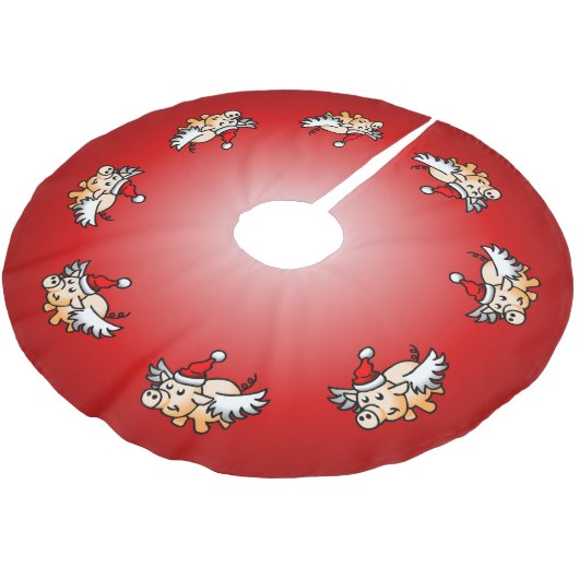 Vliegende Kerstvarken Kerstboom Rok (Gekanteld)